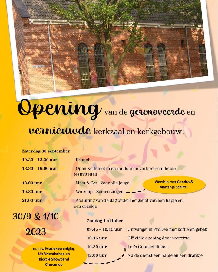 Opening Kerkzaal en Kerkgebouw